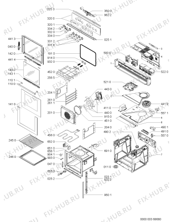 Схема №1 ELZM 5969/IN с изображением Микромодуль для плиты (духовки) Whirlpool 481221458499