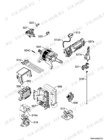 Взрыв-схема стиральной машины Aeg L89495DFL - Схема узла Electrical equipment 268