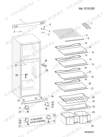 Схема №1 ENTM182A0VW (F084345) с изображением Дверка для холодильной камеры Indesit C00299538
