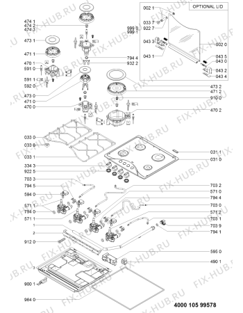 Схема №1 AKM 361/IX/01 с изображением Крышка для электропечи Whirlpool 481010531238