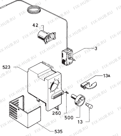 Взрыв-схема холодильника No Brand ZI6161N - Схема узла Refrigerator electrical equipment