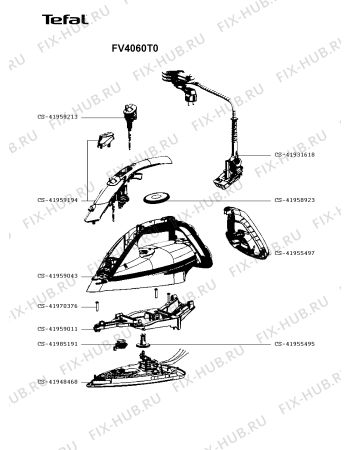 Схема №1 FV4071K0 с изображением Подкладка для электропарогенератора Tefal CS-41948468