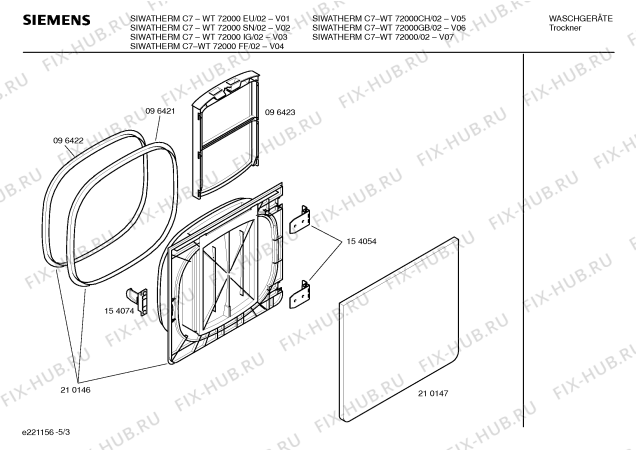 Схема №3 WT72000FF SIWATHERM C7 с изображением Панель управления для сушильной машины Siemens 00353605