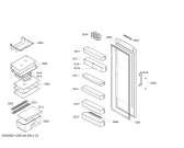 Схема №1 KS38R440IE с изображением Дверь для холодильной камеры Siemens 00243994