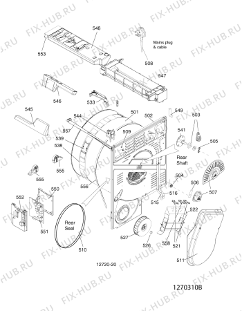 Схема №1 ASD70CXEX (F035059) с изображением Пластинка для стиралки Indesit C00263505