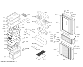 Схема №1 KKF25526TI с изображением Дверь для холодильника Bosch 00712718