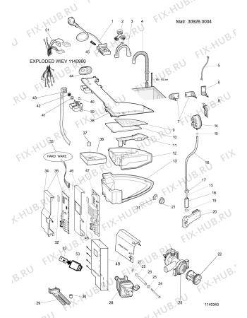 Схема №1 AML80AG (F032250) с изображением Обшивка для стиральной машины Indesit C00116774