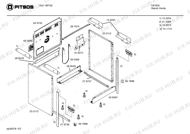 Схема №2 7680WP с изображением Переключатель для духового шкафа Bosch 00060329