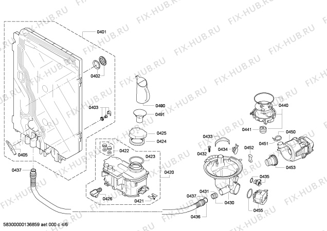 Схема №4 SMD53M04EU с изображением Передняя панель для посудомоечной машины Bosch 00671089