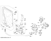 Схема №4 SMI40M14EU с изображением Набор кнопок для посудомоечной машины Bosch 00615538