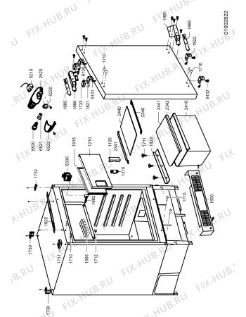 Схема №2 ARF207 (F091230) с изображением Полка для холодильной камеры Indesit C00323131
