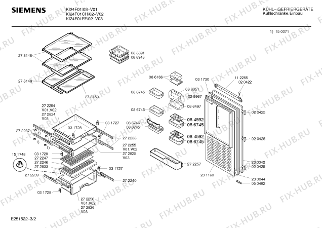 Схема №2 KI24F01 с изображением Модуль для холодильной камеры Siemens 00095133