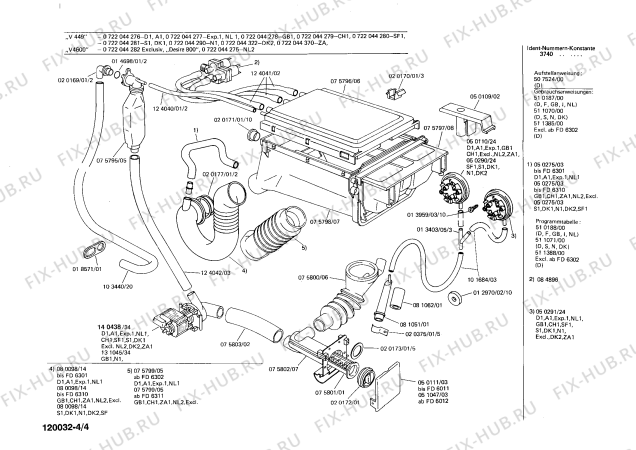 Схема №2 0722044229 V449 с изображением Ручка выбора программ для стиральной машины Bosch 00050287