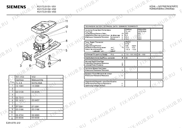 Взрыв-схема холодильника Siemens KU17L01 - Схема узла 02