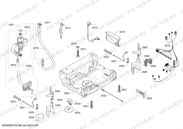 Взрыв-схема посудомоечной машины Siemens SN54M505EU - Схема узла 05