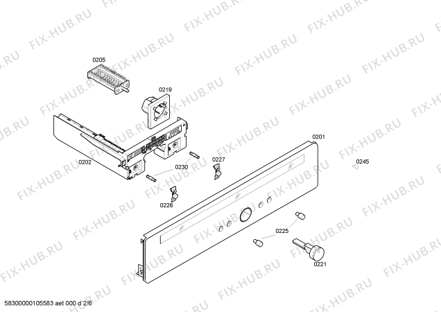 Схема №2 CF28870 с изображением Панель управления для плиты (духовки) Bosch 00442197