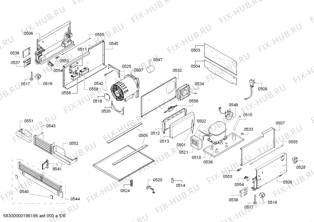 Схема №1 RW464301 Gaggenau с изображением Монтажный набор для холодильника Bosch 11007762