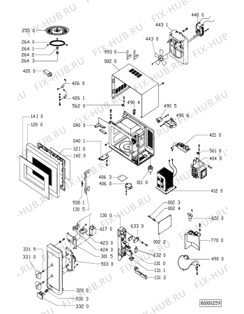 Схема №1 AVM 701 с изображением Переключатель для микроволновой печи Whirlpool 481990200798