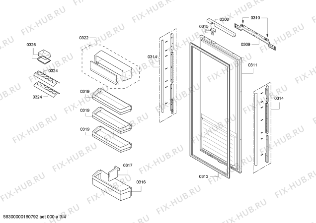 Схема №2 K8111X0 с изображением Емкость для холодильника Bosch 00679222