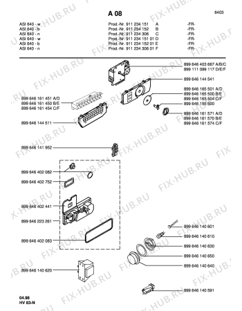 Взрыв-схема посудомоечной машины Arthurmartinelux ASI640W - Схема узла Electrical equipment