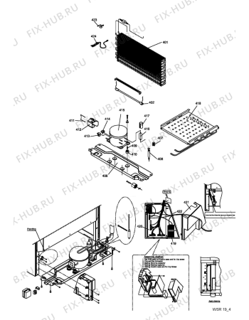 Схема №2 WSR 19 GD с изображением Микрокомпрессор для холодильной камеры Whirlpool 482000009459