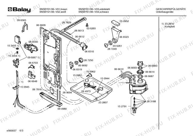 Схема №2 SN5BY51 с изображением Панель управления для посудомойки Bosch 00295744