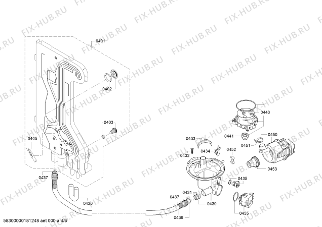 Схема №2 SMU50E65AU с изображением Силовой модуль запрограммированный для посудомойки Bosch 12007446