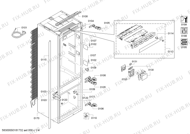Схема №2 KI6873D30 с изображением Модуль управления, запрограммированный для холодильника Bosch 11006682