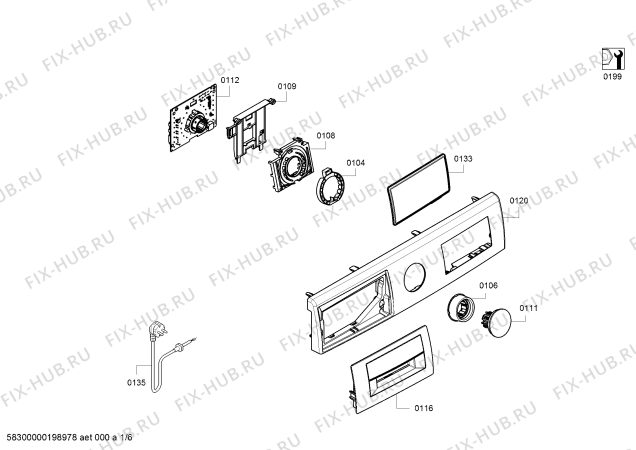 Схема №2 WLT24540OE с изображением Панель управления для стиралки Bosch 11017848