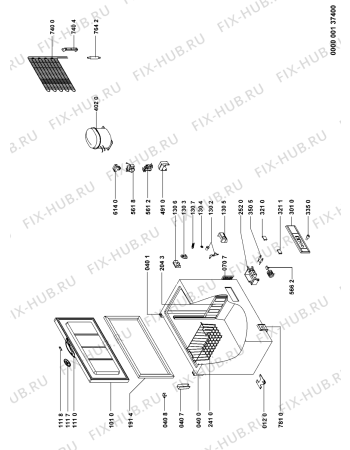 Схема №1 ZC 265/1 с изображением Накопитель Whirlpool 481251148456