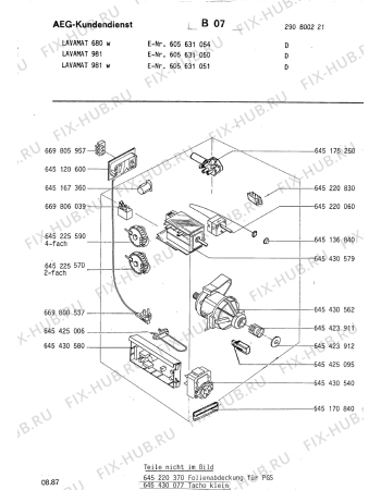 Взрыв-схема стиральной машины Aeg LAV680 W - Схема узла Section4