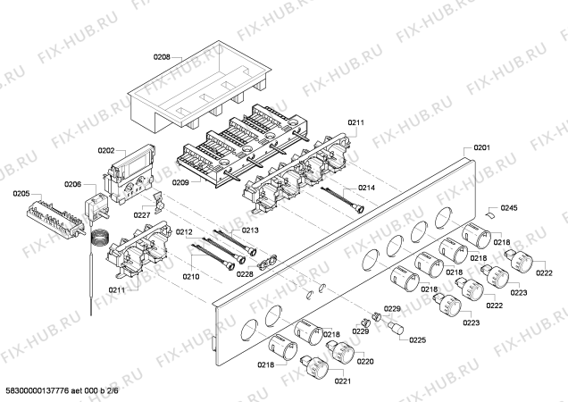 Схема №3 E95M53W0MK с изображением Панель управления для плиты (духовки) Bosch 00671349