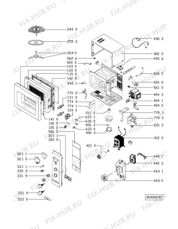Схема №1 AKL 577/WHITE с изображением Кнопка для микроволновки Whirlpool 481941029019