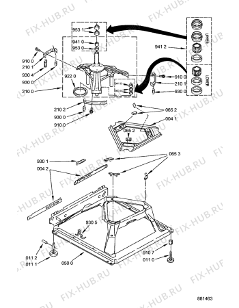 Взрыв-схема сушильной машины Whirlpool 3LBR6132EAWM (F092418) - Схема узла