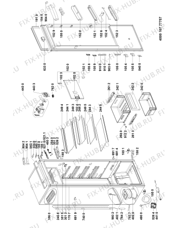 Схема №1 KVIE 4184 A+++ с изображением Панель управления для холодильника Whirlpool 481010562967
