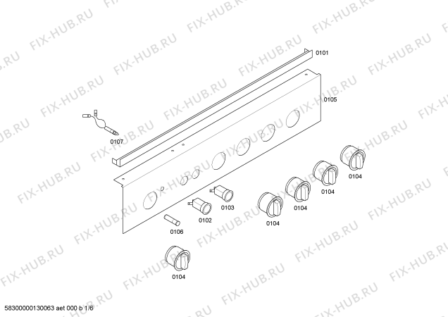 Схема №2 HSK66I43EH P3 INOX 6Q с изображением Декоративная рамка для плиты (духовки) Bosch 00219483