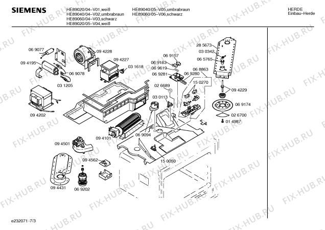 Схема №3 HE89040 с изображением Инструкция по эксплуатации для духового шкафа Siemens 00518251