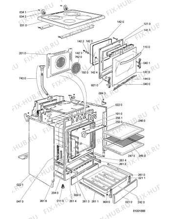 Схема №1 SMZK 5544 FH WS с изображением Переключатель для плиты (духовки) Whirlpool 481241128726