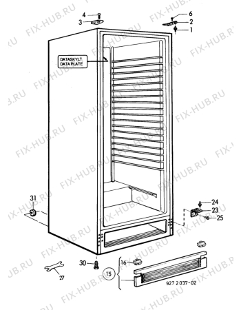 Взрыв-схема холодильника Electrolux AR3016W - Схема узла C10 Cabinet