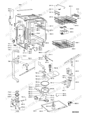 Схема №1 GSXK 7422 с изображением Панель для электропосудомоечной машины Whirlpool 480140101661