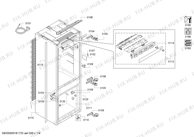 Схема №2 KI77SAF30H с изображением Стеклопанель для холодильника Siemens 00743272