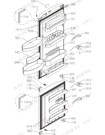 Взрыв-схема холодильника Gorenje RK603510OR-L (434744, HZS3567F) - Схема узла 02