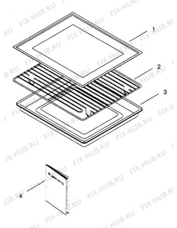 Взрыв-схема плиты (духовки) Atlas ELM805-1 - Схема узла H10 Oven Furniture, Users manual