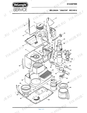 Схема №1 CAFFE' TRIESTE  BCO 80 IU с изображением Нагревательный элемент для кофеварки (кофемашины) DELONGHI EE1120
