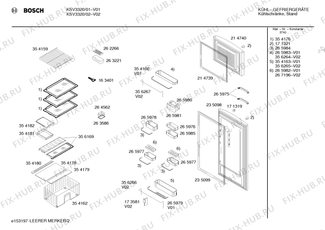 Взрыв-схема холодильника Bosch KSV3320 - Схема узла 02