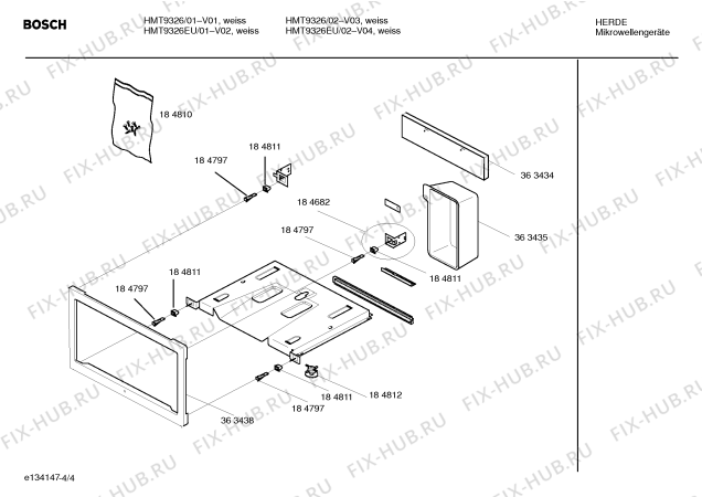Взрыв-схема микроволновой печи Bosch HMT9326 - Схема узла 04