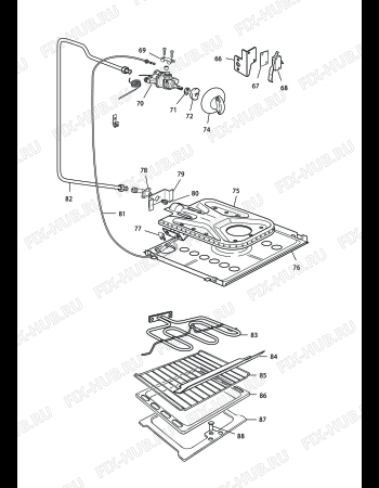 Взрыв-схема плиты (духовки) DELONGHI HGGK 554 - Схема узла 4