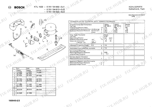 Взрыв-схема холодильника Bosch 0701154802 KTL1533 - Схема узла 02