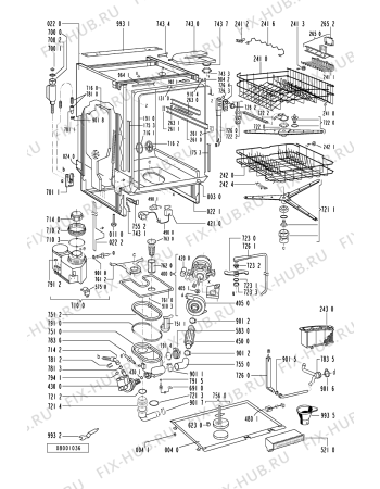 Схема №1 GSX 4734/3 W с изображением Модуль (плата) управления для посудомоечной машины Whirlpool 481221478261
