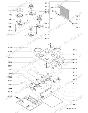 Схема №1 AKM213/IX/01 с изображением Затычка для электропечи Whirlpool 481944239216